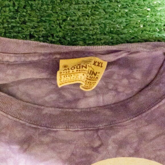 VINTAGE THE MOUNTAIN 1999 PURPLE TIE DYE MENS T SHIRT DREAM CATCHER HORSES XXL - Picture 2 of 6
